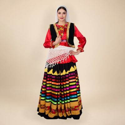 خرید لباس قاسم آبادی سرخ زنانه – مزون دنیام