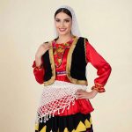 خرید لباس قاجار درباری تاریخی زنانه عکس جزئیات – مزون دنیام