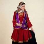 خرید لباس قاجار درباری تاریخی زنانه عکس از جزئیات – مزون دنیام