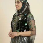 خرید لباس محلی کردی با گلدوزی باغ بهشت زنانه عکس از جزئیات – مزون دنیام
