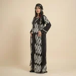 خرید لباس محلی کردی مشکی نقره ای زنانه عکس از کنار – مزون دنیام