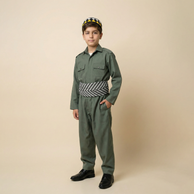 خرید لباس محلی شکاری کردی پسرانه کودک – مزون دنیام